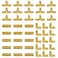 SUNGATOR 12 Pex Fittings 45 PCS 12 Inch Pex Fittings Set 15 Each Elbow Tee Coupling No Lead Brass ASTM F1807