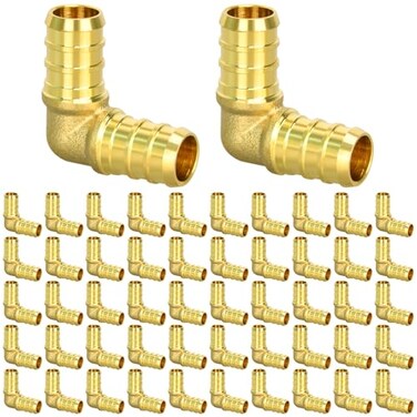 RUBY.Q 50 Pack 12 PEX Fittings Brass Elbow Fittings for PEX Tubing Pipe