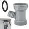 PEUTIER Kitchen Sink Drain Pipe Adapter Versatile YShaped Flexible Pipe Connector with Gaskets Branched Dishwasher Tailpiece Waste Outlet Sink Drain Hose Adapter Replacement Gray