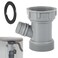 PEUTIER Kitchen Sink Drain Pipe Adapter Versatile YShaped Flexible Pipe Connector with Gaskets Branched Dishwasher Tailpiece Waste Outlet Sink Drain Hose Adapter Replacement Gray
