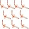 WHK 10 Packs 12 Inch Copper PEX Stub Out PexB Copper Stub Out Elbow with Wall Flange with Wall Flange 12 x 6