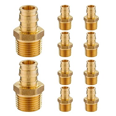 GUOFIS 10 Pack PEXA Fittings 34 x 34 PexA Expansion Male NPT AdapterPEX1960018