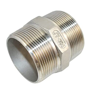 DAN SPEED Hex Nipple 2 Male x 2 Male 304 Stainless Steel threaded Pipe Fitting NPT 2 inch