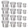 TAISHER 16PCS Stainless Steel Outer Hex Thread Socket Pipe Plug Fitting 18 14 38 12 NPT Male
