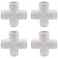 SDTC Tech 4Pack 1 Cross PVC Fitting 4 Way Furniture Grade Pipe Connector for DIY PVC Shelf Garden Support Structure Storage Frame
