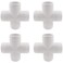 SDTC Tech 4Pack 1 Cross PVC Fitting 4 Way Furniture Grade Pipe Connector for DIY PVC Shelf Garden Support Structure Storage Frame