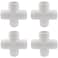 SDTC Tech 4Pack 1 Cross PVC Fitting 4 Way Furniture Grade Pipe Connector for DIY PVC Shelf Garden Support Structure Storage Frame