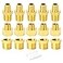 GASHER 15PCS Brass Pipe Fitting Hex Bushing Reducer Adapter Reducing Hex Nipple 18 Inch NPT x 14 Inch NPT