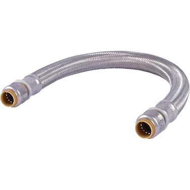 SharkBite Max 12 Inch x 12 Inch x 18 In Braided Flexible Repair Coupling Hose PushtoConnect Brass Plumbing Fitting UR3008FX18