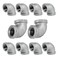 SUPPLYGIANT GMNL001210 12 Inch 90 Degree Elbow Malleable Iron Threaded Pipe Fitting Galvanized Pack Of 10