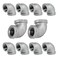 SUPPLYGIANT GMNL001210 12 Inch 90 Degree Elbow Malleable Iron Threaded Pipe Fitting Galvanized Pack Of 10