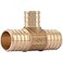 SharkBite 1 Inch x 1 Inch x 34 Inch Crimp Reducing Tee Brass Plumbing Fitting PEX Pipe PERT UC416LFA