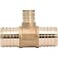 SharkBite 114 x 114 x 34 Inch Brass Crimp Reducing Tee PEX Pipe PERT UC08353522