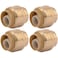 SharkBite 12 Inch Push Cap Pack of 4 Push to Connect Brass Plumbing Fitting PEX Pipe Copper CPVC PERT HDPE U514LFA4