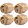 SharkBite 12 Inch Push Cap Pack of 4 Push to Connect Brass Plumbing Fitting PEX Pipe Copper CPVC PERT HDPE U514LFA4
