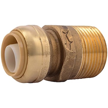 SharkBite 34 x 1 Inch MNPT Adapter Push to Connect Brass Plumbing Fitting PEX Pipe Copper CPVC PERT HDPE U139LFA