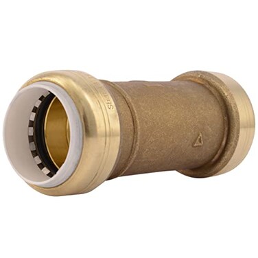 SharkBite 1 Inch PVC Slip Coupling Push to Connect Brass Plumbing Fitting PVC Pipe UIP3020A