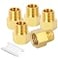 GASHER 5PCS Brass Pipe Fitting Reducer Adapter 12Inch Male Pipe x 12Inch Female Pipe
