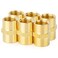 ChillWaves Brass Pipe Fitting Hex Coupling 38 NPT Female x 38 NPT Female Thread Adapter6PACK
