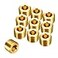 Joywayus Brass Hex Counter Sunk Plug 18 NPT Male Pipe Fitting Set Internal Hex Socket Thread Pipe Plug for Closing the End of Pipe Pack of 10