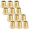 Besosay 12 Pack Besosay 14 Inch NPT Male Brass Pipe Plug Brass Outer Hex Thread Socket Pipe Fitting Plug