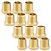 Besosay 12 Pack Besosay 14 Inch NPT Male Brass Pipe Plug Brass Outer Hex Thread Socket Pipe Fitting Plug