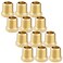 Besosay 12 Pack Besosay 14 Inch NPT Male Brass Pipe Plug Brass Outer Hex Thread Socket Pipe Fitting Plug