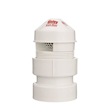Oatey SureVent 112 in2 in 160 Branch 24 Stack DFU Air Admittance Valve with White PVC Sch 40 Adapter