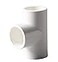 Rainbow Dream 112 Inch PVC Tee Pipe Fitting Adapter Socket x Socket x Socket 6 Pack White