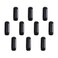 Home TZH 12 x 2 Black Painted Iron Pipe 10 Pack Black Paint Finish Threaded Metal Pipe Nipple for DIY ProjectFurnitureShelving Decoration 10 2