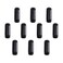 Home TZH 12 x 2 Black Painted Iron Pipe 10 Pack Black Paint Finish Threaded Metal Pipe Nipple for DIY ProjectFurnitureShelving Decoration 10 2