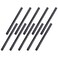 Home TZH 12 x12 Black Painted Iron Pipe 10 Pack Threaded Black Paint Finish Metal Pipe Nipple for DIY ProjectFurnitureShelving Decoration10 12