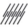 Home TZH 12 x12 Black Painted Iron Pipe 10 Pack Threaded Black Paint Finish Metal Pipe Nipple for DIY ProjectFurnitureShelving Decoration10 12