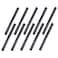 Home TZH 34 x 12 Black Painted Iron Pipe 10 Pack Threaded Black Paint Finish Metal Pipe Nipple for DIY ProjectFurnitureShelving Decoration10 12