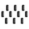 Home TZH 34 x 2 Black Painted Iron Pipe 10 Pack Threaded Black Paint Finish Metal Pipe Nipple for DIY ProjectFurnitureShelving Decoration10 2