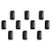 Home TZH 1x2 Black Painted Iron Pipe 10 Pack Threaded Black Iron Pipe Nipple for DIY ProjectFurnitureShelving Decoration 10 2