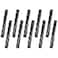 Home TZH 1x10 Black Painted Iron Pipe 10 Pack Threaded Black Metal Pipe Nipple for DIY ProjectFurnitureShelving Decoration 10 10