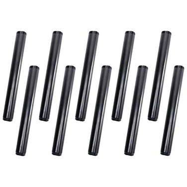 Home TZH 1x10 Black Painted Iron Pipe 10 Pack Threaded Black Metal Pipe Nipple for DIY ProjectFurnitureShelving Decoration 10 10