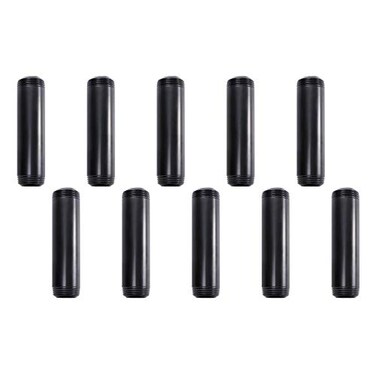 Home TZH 1x6 Black Painted Iron Pipe 10 Pack Threaded Black Iron Pipe Nipple for DIY ProjectFurnitureShelving Decoration 10 6