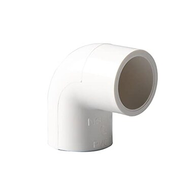 Rainbow Dream 112 Inch 90 Degree PVC Pipe Elbow 6 Pack White