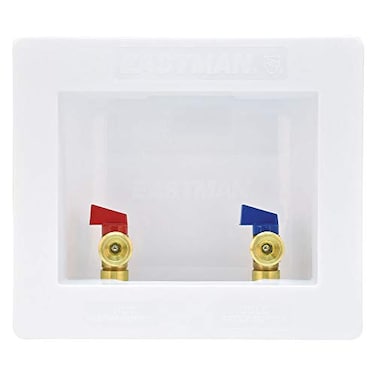 Eastman 12 Inch CPVC Connection White Center Drain Washing Machine Outlet Box 60249