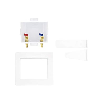 Eastman 12 Inch Expansion PEX Connection White Center Drain Washing Machine Outlet Box 60260