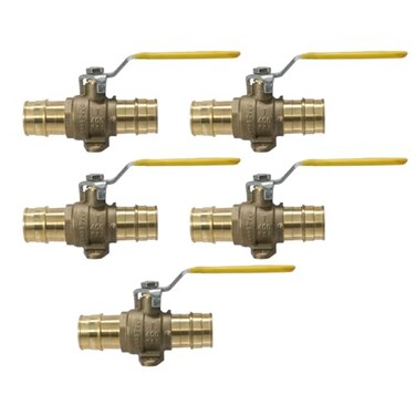 XFITTING 5 Pieces 1 Pex A Expansion Ball Valve with Drop Ear