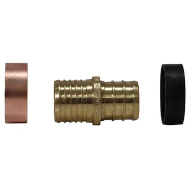 XFITTING 10 Pieces 34 Pex X 34 PB Polybutylene Splicing Coupling with Ring Repairt Kit Brass