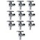 XFITTING 10 Piece 12 Pex x 38 Od Compression 12 Turn Angle Stop Valve Brass With Metal handle