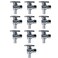 XFITTING 10 Piece 12 Pex x 38 Od Compression 12 Turn Angle Stop Valve Brass With Metal handle