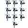 XFITTING 10 Piece 12 Pex x 38 Od Compression 12 Turn Angle Stop Valve Brass With Metal handle