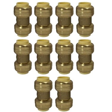 Xfitting PushFit Coupling 10 Pack Push to Connect Coupling Brass