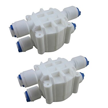 Liimevvon Automatic Shut Off Valve with 14 Inch tube QuickConnect Fittings For RO Reverse Osmosis system refrigerator ice maker coffee machine