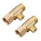 Litorange Brass Angle Stop AddATee Valve 38 Compression Inlet by 38 14 OD Compression Outlets